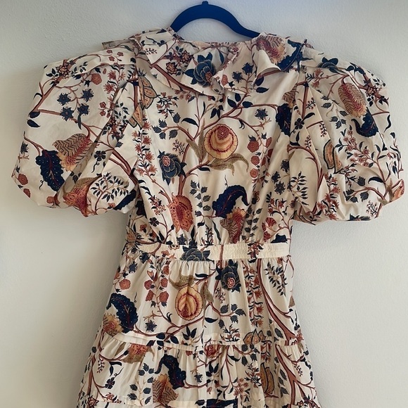 Ulla Johnson Neutral Maude floral cotton wrap mini dress 4 - Picture 13 of 13